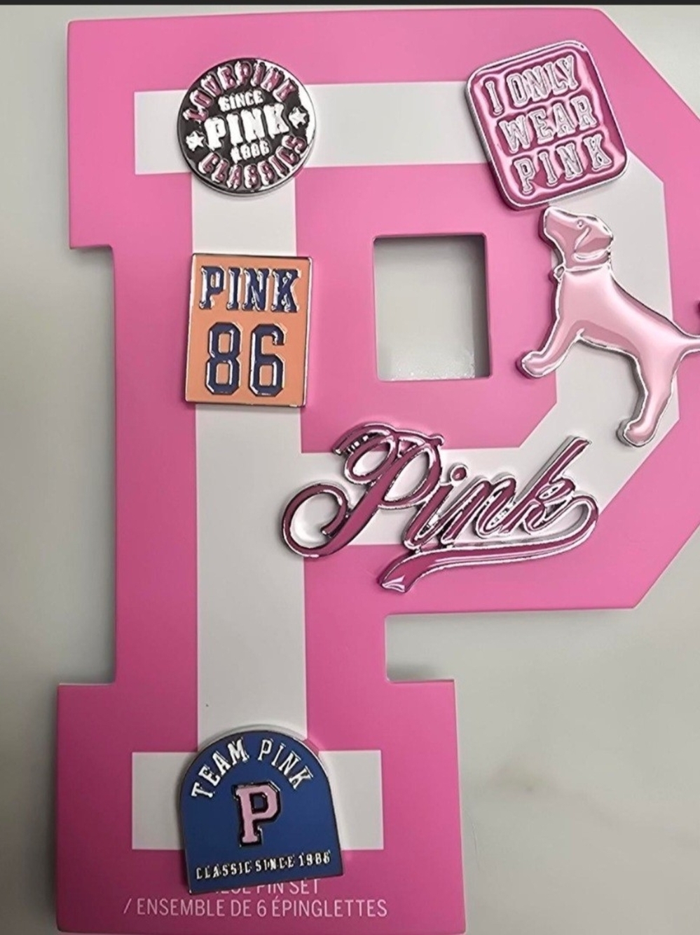 PINK Victoria's Secret 6 -Piece Pin Set